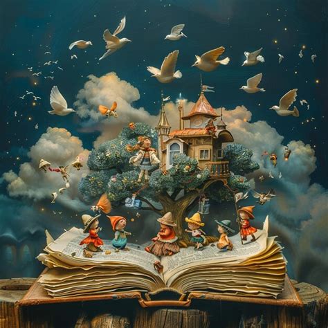 Premium Photo A Book With A Book Titled Childrens Book And A Tree