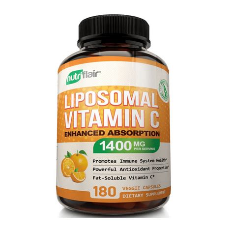 Liposomal Vitamin C 1400mg Capsules High Absorption Vitamin C Pills ...