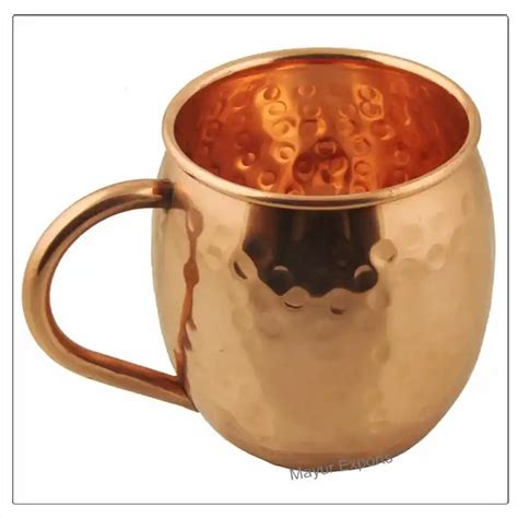 Copper Beer Mug Ayurveda Pure Copper Hammered Mugs With Copper Handle