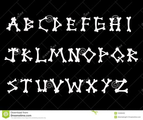 12 Bone Letters Font Alphabet Images Bone Font Alphabet Letters Bone