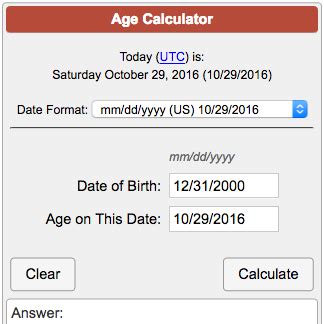 Age Calculator