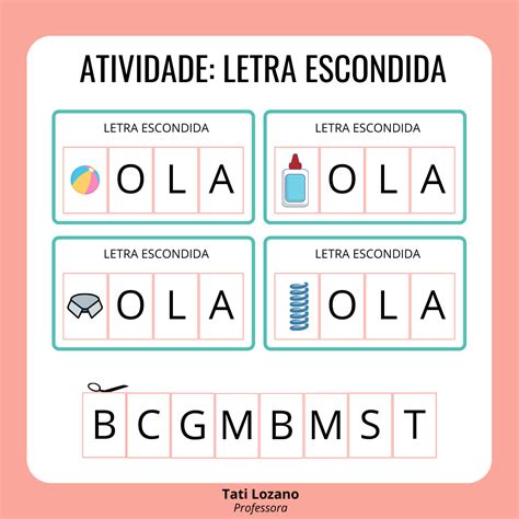 Letras Escondidas N Atividades E Jogos Educativos