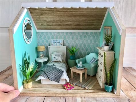 Miniature Dollhouse Room Box 1 12 Scale Beach Diorama Dollhouse