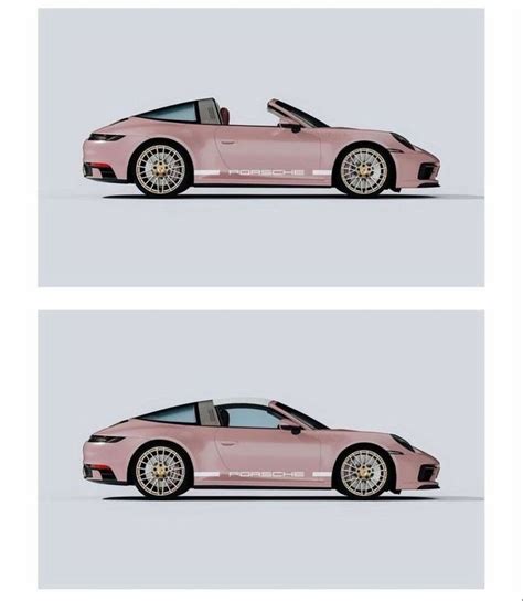 Dreamy Pink Porsche 992 Targa Sakura