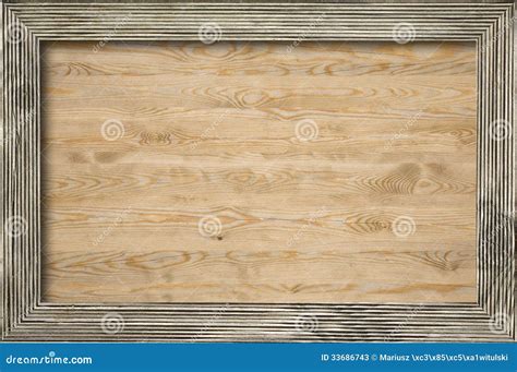 Blank Billboard In Wooden Frame Stock Image Image Of Brown Banner