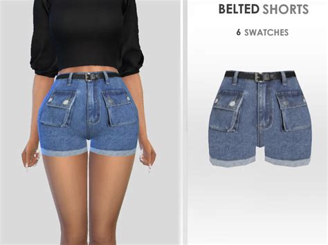 The Sims Resource Belted Shorts