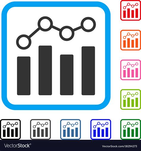 point chart framed icon royalty  vector image