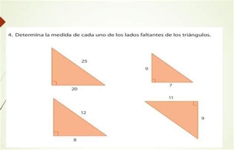 Determina La Medida De Cada Uno De Los Lados Faltantes De Los