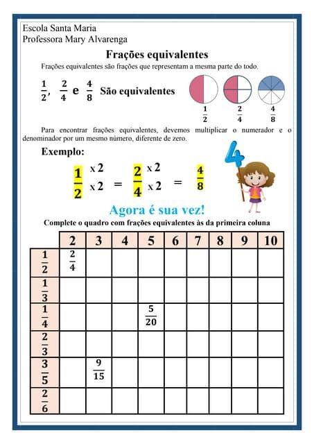 Frações Equivalentes Pdf