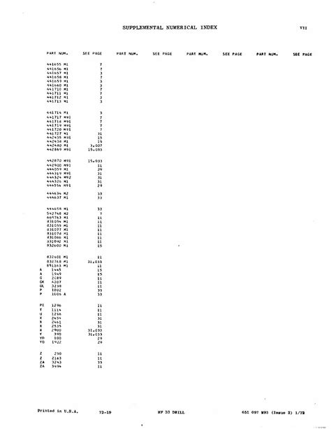 Massey Ferguson Mf 33 Grain Drill Parts Manual 651097m93