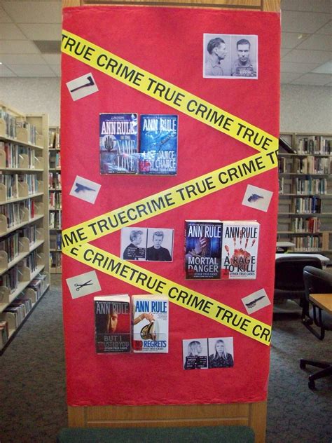 True Crime Display Featuring Ann Rule Books Library Displays