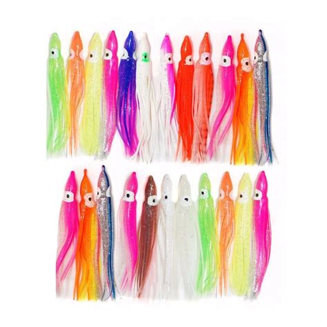 100pcs 12cm Mixed Color Soft Silicone Fishing Lures Plastic Octopus