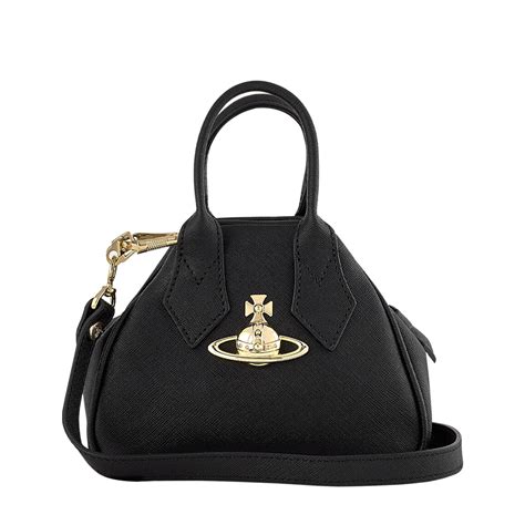 Vivienne Westwood Saffiano Mini Yasmine Handbag In Black Lyst