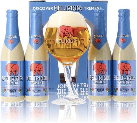 Delirium Tremens Blonde Ale Gift Set With Branded Trunk Glass X Ml Belgian Beer Gifts For