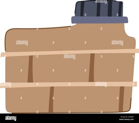 Barrel Plastic Tank Cartoon Vector Illustration Stock Vector Image