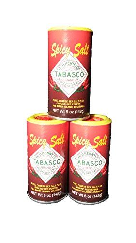 Tabasco Spiced Spicy Sea Salt 5oz Canister Pack Of 3 Spice Grinder