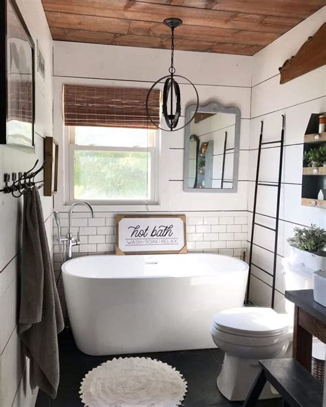 Black Tile Farmhouse Bathroom Floor Soul And Lane