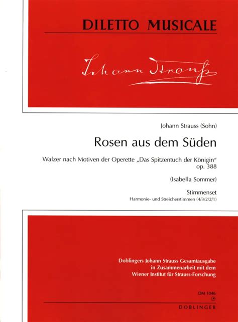 Rosen Aus Dem S Den Op De Johann Strau Sohn Acheter Dans La