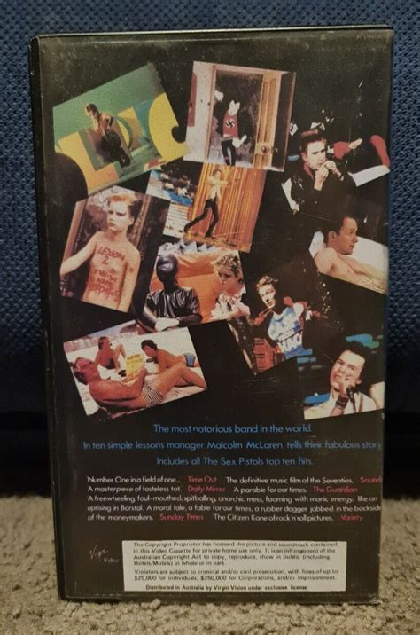 The Great Rock N Roll Swindle VHS Video VIRGIN Sex Pistols PUNK RARE