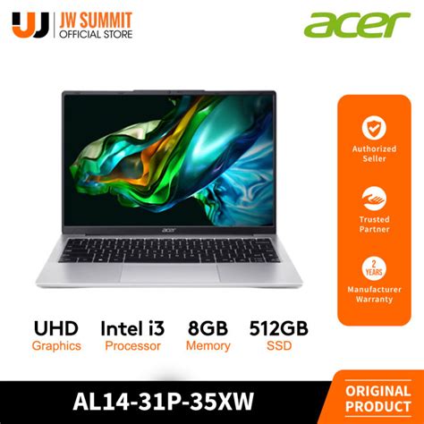 Acer Aspire Lite Al14 31p 35xw 14 Full Hd I3 N300 8gb Ddr5 512gb Ssd Uhd Windows 11 Laptop