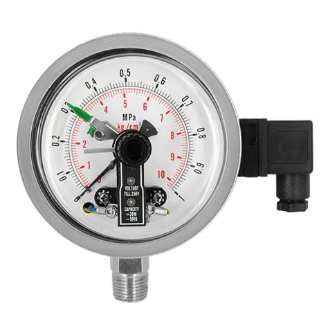 Pressure Gauge With Electrical Contact Sliding Switch Type Ecs