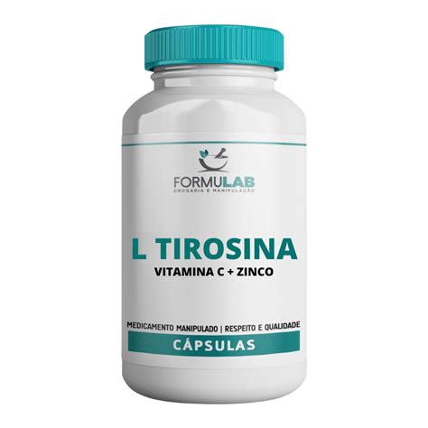 L Tirosina 150mg Vitamina C 200mg Zinco 25mg Biotina 5mg