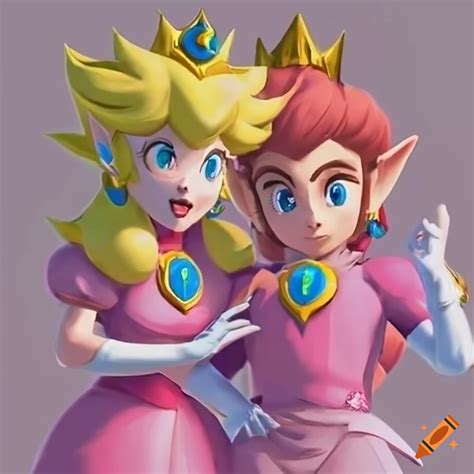 Princess Peach And Link In Swapped Costumes