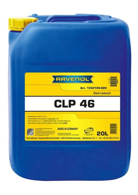 Редукторно масло RAVENOL Getriebeoel CLP 46 20L | Maslata.bg