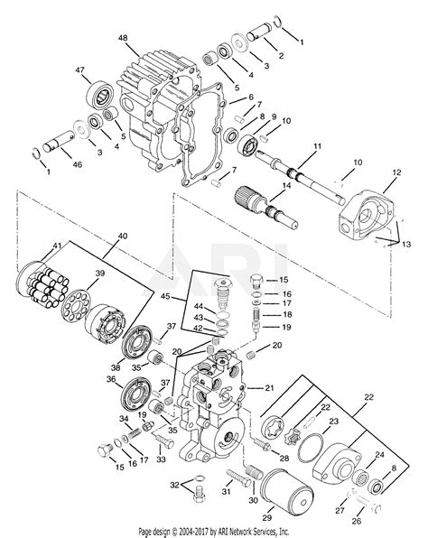 Hydrostatic John Deere D105 Transmission Diagram Exploded Parts Diagrams For John Deere