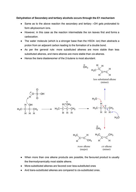 SOLUTION: Mechanism of dehydration - Studypool