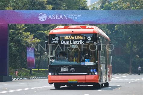 Bus Listrik Ktt Asean Antara Foto