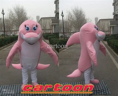 Classic Version Customized Big Pink Dolphin Mascot Costume Adult Halloween Birthday Party