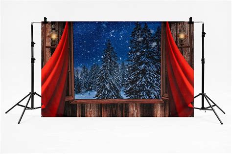 Buy Kate 7x5ft Christmas Backdrop Window Scene Trees Photography