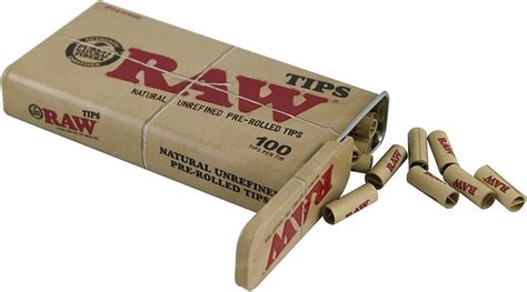 Raw Tips Natural Unrefined Pre Rolled 100 Tin Sweet Southern Trading