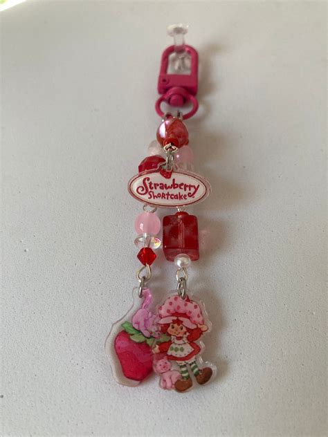 Strawberry Shortcake Keychain Etsy