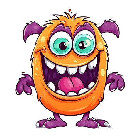 Happy Cartoon Monster Vector Illustration For Halloween Monster Mouth