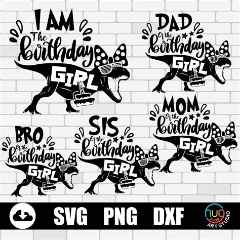 Dinosaur birthday girl svg i am the birthday girl svg birthday girl svg family birthday svg ...