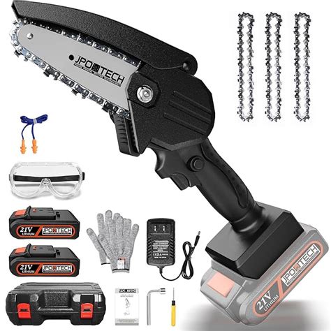 Buy Mini Chainsaw Jpowtech 4 Inch Cordless Battery Powered Chain Saw 1500mah 21v 15ah