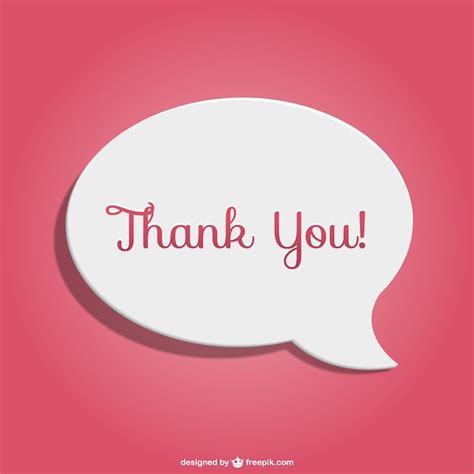 Premium Vector Thank You Speech Bubble Vector