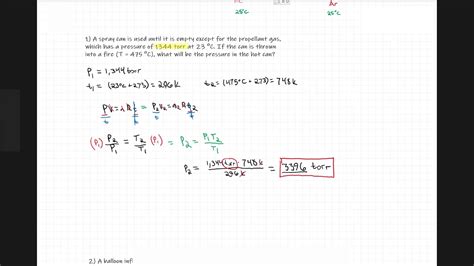 How To Rearrange The Ideal Gas Law Part 2 Practice Problems Youtube