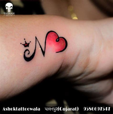 N Heart Tattoo Artofit