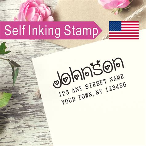 Personalized Self Inking Return Address Stamp Cute T For Couple