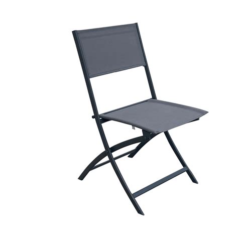 Folding Camping Chair Dark Gray Alu Frame And Dark Gray Textilene