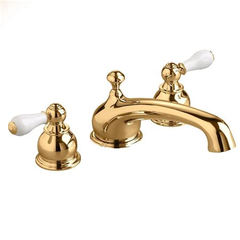 American Standard Hampton 2 Handle Deck Mount Bath Faucet In Polished