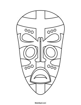 Printable African Mask