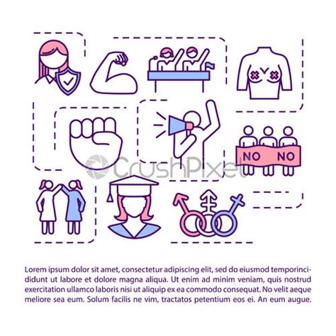 Gender Equality Concept Icon With Text Feminism Movement Women And