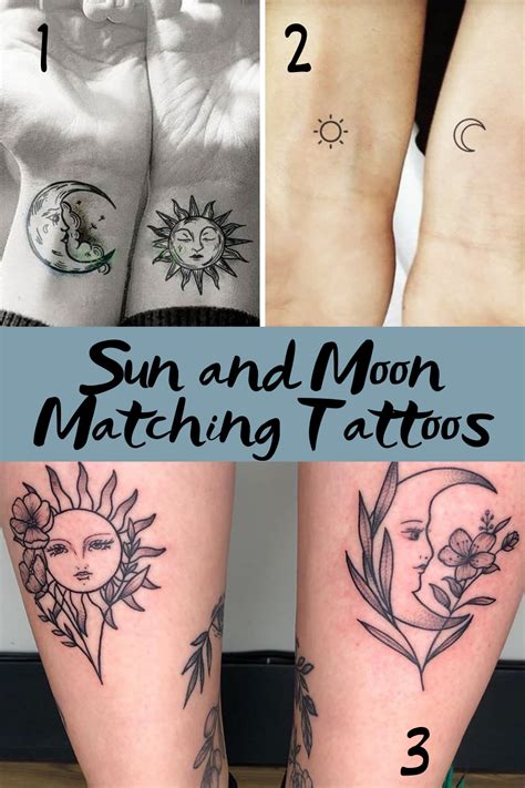 42 Best Friend Sun And Moon Matching Tattoos Soulvanesa