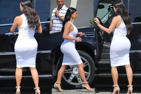 Kim Kardashian Flaunts Her Fierce Hourglass Figure In Tight White Dress For Lunch In The