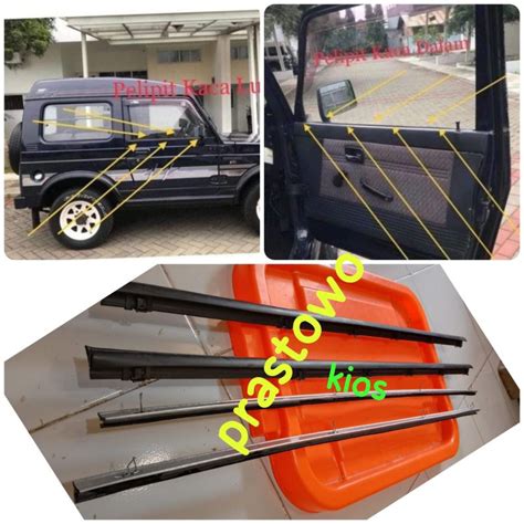 Jual Karet Pelipit Lis Kaca Weather Strip Jimny Katana Depan Set