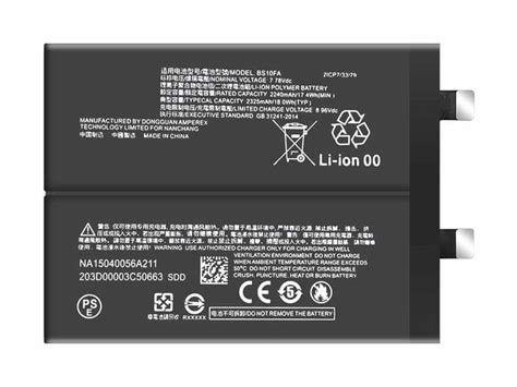 Batteria Per Cellulare Xiaomi BS10FA LI Polymer 7 78V 2325mAh 18 0WH